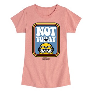 Girls' - Despicable Me Minions - Not Today Fitted Short Sleeve Graphic T-Shirt - 1 of 4