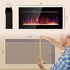 NAYSAYE Wall Mounted Fireplace with Realistic Flame for Living Room or Bedroom Decor, Black, 40"*6.2"*17.7" - 3 of 4