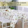 PiccoCasa Square Vinyl Water Oil Resistant Printed Tablecloths Pink Rose 35"x35" - 3 of 4