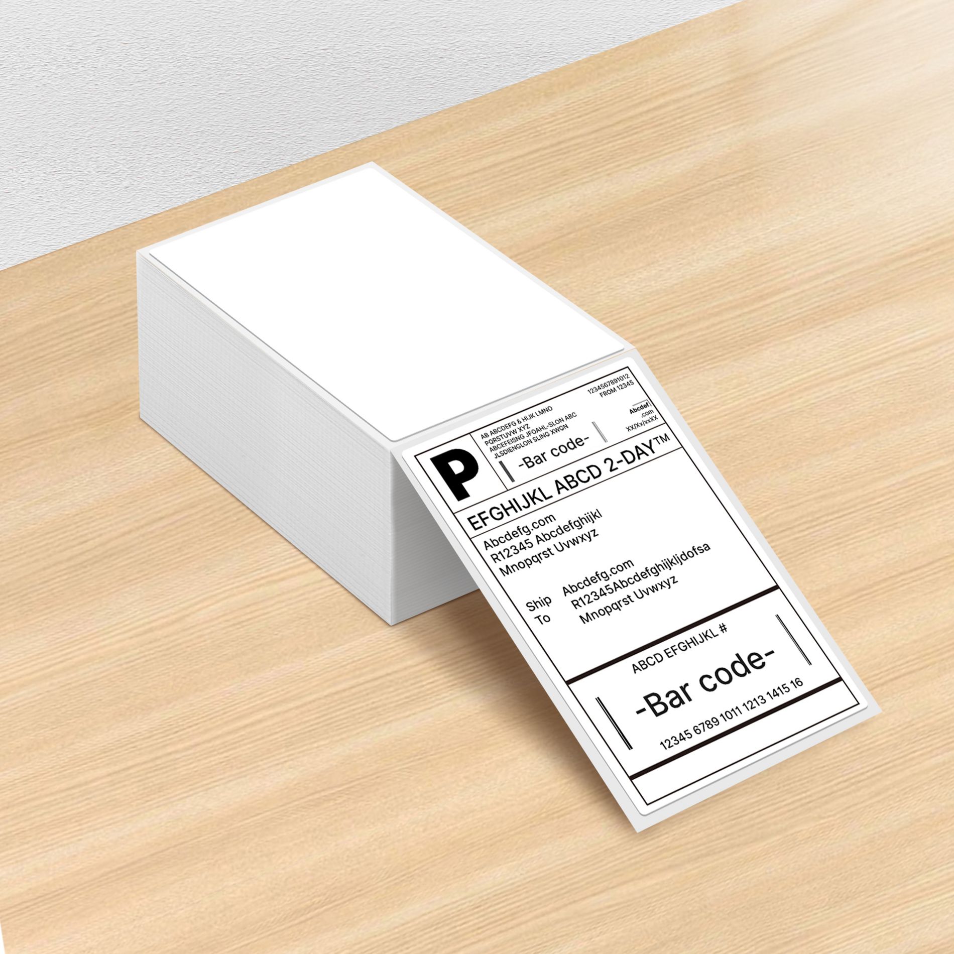 FLEXYVA Genuine 4x6 Direct Thermal Shipping Label (Pack of 500 Fan-Fold Labels), for FLEXYVA PL70E Shipping Label Printer, Commercial Grade