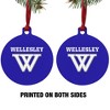 Wellesley College Primary Logo Aluminum Holiday Christmas Tree Ornament - 2 of 4