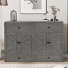 NicBex Queen Size Murphy Bed 80.5" Wooden Frame Murphy Bed Cabinet Morden Hideaway Wall Bed with Top Shelf for Living Room - 3 of 4