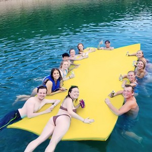 Huxxion Floating Water Mat 9/12/18 Ft, 3 Layer Tear Resistant XPE Foam Floating Mat for Lake Pool Beach and Ocean - 1 of 4