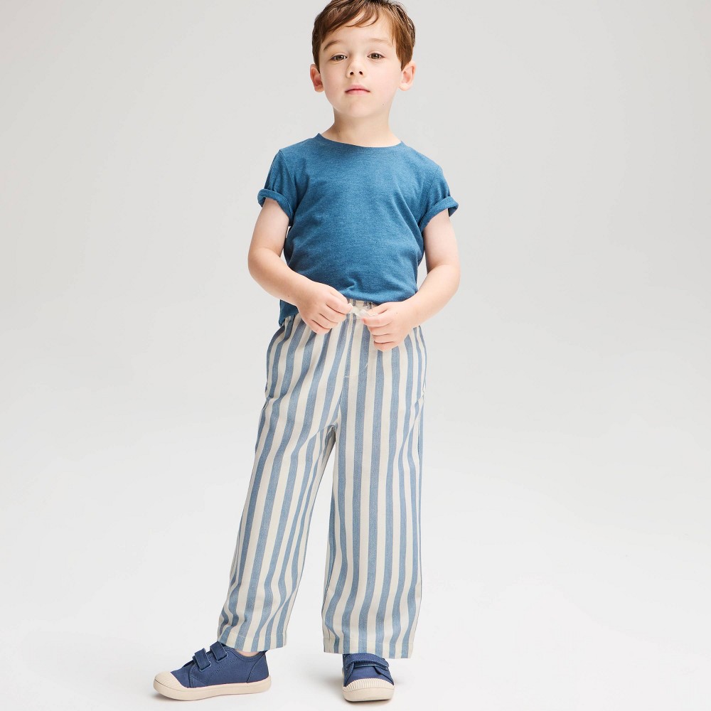 Toddler Boys' Striped Pants - Cat & Jack™ Blue 18M
