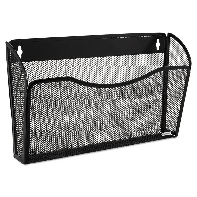 Rolodex Single Pocket Wire Mesh Wall File Letter Black 21931