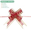 Unique Bargains Plastic Gold Edge Satin Multipurpose Ribbon Pull Bows 20 Pcs - 2 of 4