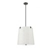 Weston 5-Light Dimmable Pendant - Chic Brushed Nickel Steel with Cream Fabric Shade - 2 of 4