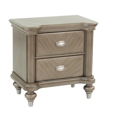 NicBex Nightstand with 2 Drawers,Modern Bedside Table with Wood Frame and Pulls,Side Table for Bedroom,Living Room