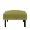 Grungis Square Ottoman Bench Foot Rest,Corduroy Fabric Ottoman Foot Stool with Soft Padded Seat for Living Room & Bedroom - 3 of 4