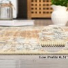 Area Rug 5x7 Washable Vintage Carpet for Office Soft Retro Low Pile Thin Rug Non Slip Oriental Medallion Floor Cover for Bedroom Dining Room - 4 of 4