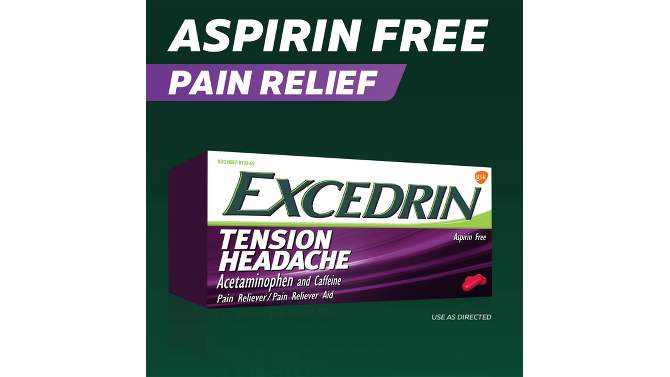Excedrin Tension Head Ache Pain Reliever Caplets - Acetaminophen - 100ct, 2 of 11, play video