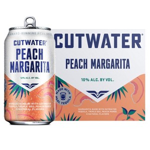 Cutwater Peach Margarita Cocktail - 4pk/355ml Cans - 1 of 4