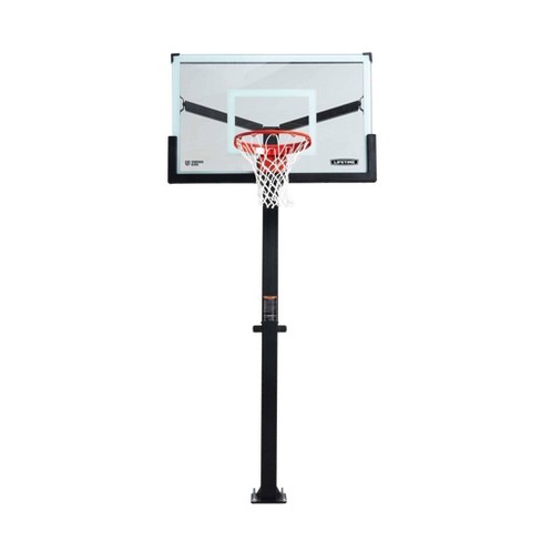 Lifetime 54 in. Polycarbonate Adjustable In-Ground Basketball Hoop