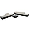 vidaXL Garden Lounge Set Brown, Cream White - 3 of 4