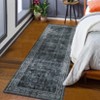 2x6 Modern Bordered Indoor Runner Rug, Machine Washable Runners, Contemporary Geometric Accent Rugs, Non Slip Non Shedding Carpet, Runner for Bedroom - 2 of 4