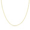 Floreo 10k Yellow, White, or Rose Gold 0.87mm Single Extendable Solid Cable Chain Adjustable Necklace, 16" - 18 Inch - 2 of 3