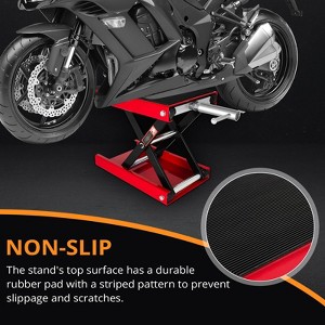 Motorcycle Lift, 1100 LBS Motorcycle Scissor Lift Jack, 3.5"-13.5" Center Hoist Crank Stand,Steel Scissor Jack for Street Bikes,Touring Motorcycles - 1 of 4
