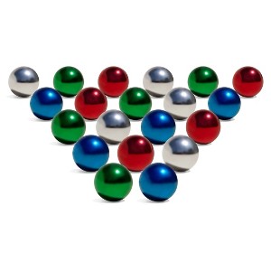 Botabee 1/2" Chrome Steel Balls for Marble Runs & Games, 20pcs, Multi-Colored - 1 of 4