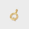 14K Gold Dipped Cubic Zirconia Ribbed Letter Charm - A New Day™ Gold - 2 of 2
