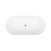 Cesicia 59 in-L  x 28 in-W  x 21 in-H Glossy White Dual Ended Freestanding Soaking Bathtub - 4 of 4
