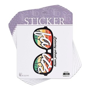 Dicksons Adhesive Sticker Decal for Journaling, Scrapbooking, and Accessory Personalization 5.25 x 6.5 Vinyl Boots with Cross and Flowers - Pack of 6 - 1 of 1