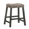 Okak Set of 2 Rustic Solid Wood Counter Height Bar Stools for Dining Rooms,Faux Leather Upholstered Counter Bar Stools Without Back - 4 of 4