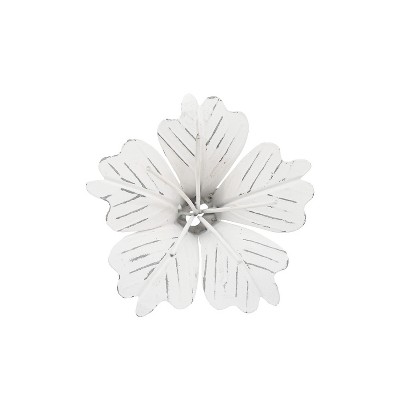 Lily Wall Flower White Metal by Foreside Home & Garden