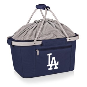 MLB Los Angeles Dodgers Metro Basket Collapsible Cooler Tote - Navy Blue - 1 of 4