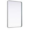 Elegant Lighting Contour Metal Rectangle Mirror 28x42 in Silver - 4 of 4