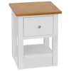 vidaXL Solid Oak Wood Nightstand with Drawer and Shelf - Versatile Side/End Table, Fully Assembled, 14.2" x 11.8" x 18.5", Two-Tone Design - 2 of 4