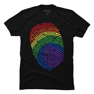Adult Design By Humans Pride Fingerprint Rainbow Month By SummerFunnyT-Shirt - 1 of 2