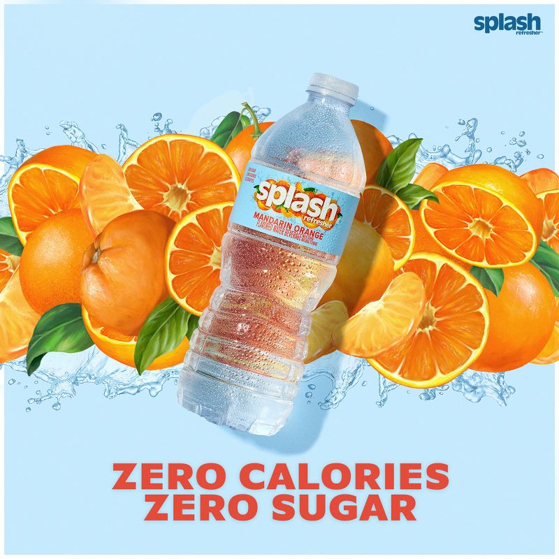 Splash Refresher Mandarin Orange Water Beverage - 24pk/0.5L Bottles, 5 of 9