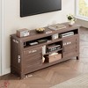 TV Stand for 63 in Entertainment Center with Adjustable Shelves Farmhouse TV Stand with Cabinet Doors - 2 of 4