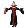 Garvee Vampire Queen Costume - Hexagonal Fan Tie Accessory, Royal Vampire Suit(Dark Red,T) - 3 of 4