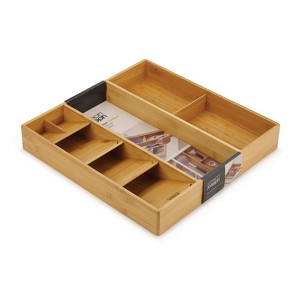 Joseph Joseph DrawerStore Bamboo Cutlery Utensil and Gadget Organizer: In-Drawer Silverware & Utensil Holder, Light Brown - 1 of 4
