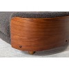 Gulches Scandinavian Style Large Dog Pet Sofa with Solid Wood Legs, Curved Walnut Wood Back, Velvet Cushion in Dark Gray - 2 of 4