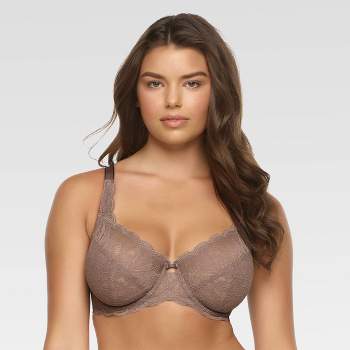 Paramour Women's Plus Size Lotus Embroidered Unlined Bra - Black