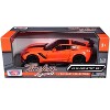 2019 Chevrolet Corvette ZR1 Orange with Black Accents 1/24 Diecast Model Car by Motormax - 4 of 4