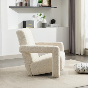Hyleory 29.1'' Modern Accent Chair, Upholstered Lamb Fleece Adirondack Armchair for Living Room Makeup Room Bedroom - 1 of 4
