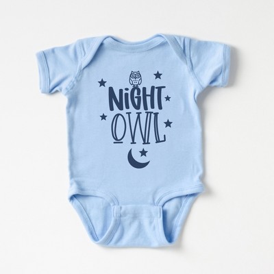 The Juniper Shop Night Owl Baby Bodysuit - 6mo - Light Blue