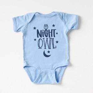The Juniper Shop Night Owl Baby Bodysuit - 18mo - Light Blue - 1 of 2