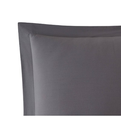 Gray Cotton Twin XL Duvet Cover Set with Pillow Sham