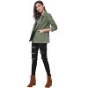 INSPIRE CHIC Women's Drawstring Waist Flap Pockets Lightweight Utility Jacket - image 3 of 4