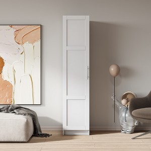 70.87"H Stackable Wall-Mounted Particle Board Storage Cabinet with Movable Shelves and Doors for Kitchen, Laundry Room, Bathroom - 1 of 4