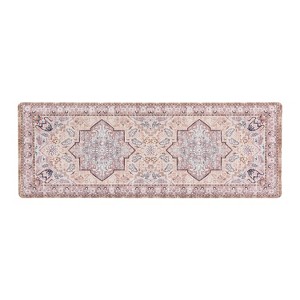 World Rug Gallery Traditional Medallion Cushioned Anti Fatigue Standing Kitchen Mat - 1 of 4