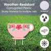 Big Dot of Happiness Floral Let's Par-Tea - Yard Sign and Outdoor Lawn Decorations - Garden Tea Party Yard Signs - Set of 8 - 3 of 4