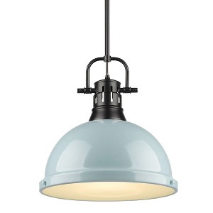 Golden Lighting Duncan 1 Light Pendant with Rod - 1 of 2