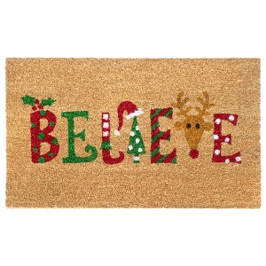 RugSmith Multi Machine Tufted Believe Doormat - 1 of 4