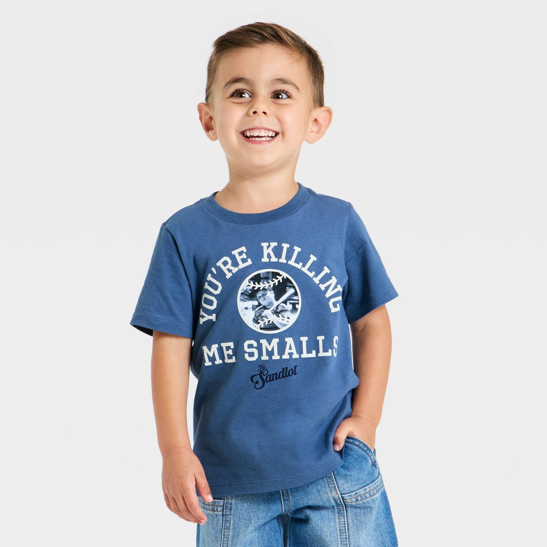 Toddler Boys' Sandlot "You're Killing Me Smalls" Short Sleeve T-Shirt - Blue