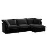 L-Shaped Cloud Couch,120" Chenille Sectional Sofa with Convertible Ottoman,Deep Seat 3-Seater Sofa for Living Room-Baofuwish - 3 of 4